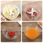 500/900ML Manual Meat & Garlic Chopper – Hand Crank Mincer & Vegetable Cutter