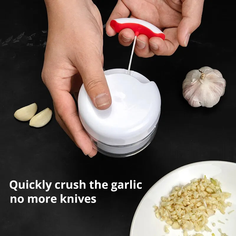 1pc White Hand-Pulled Garlic Grinder – Multi-Functional Kitchen Too