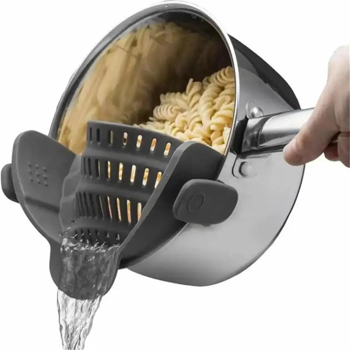 Adjustable Silicone Clip-On Strainer for Pots and Pans