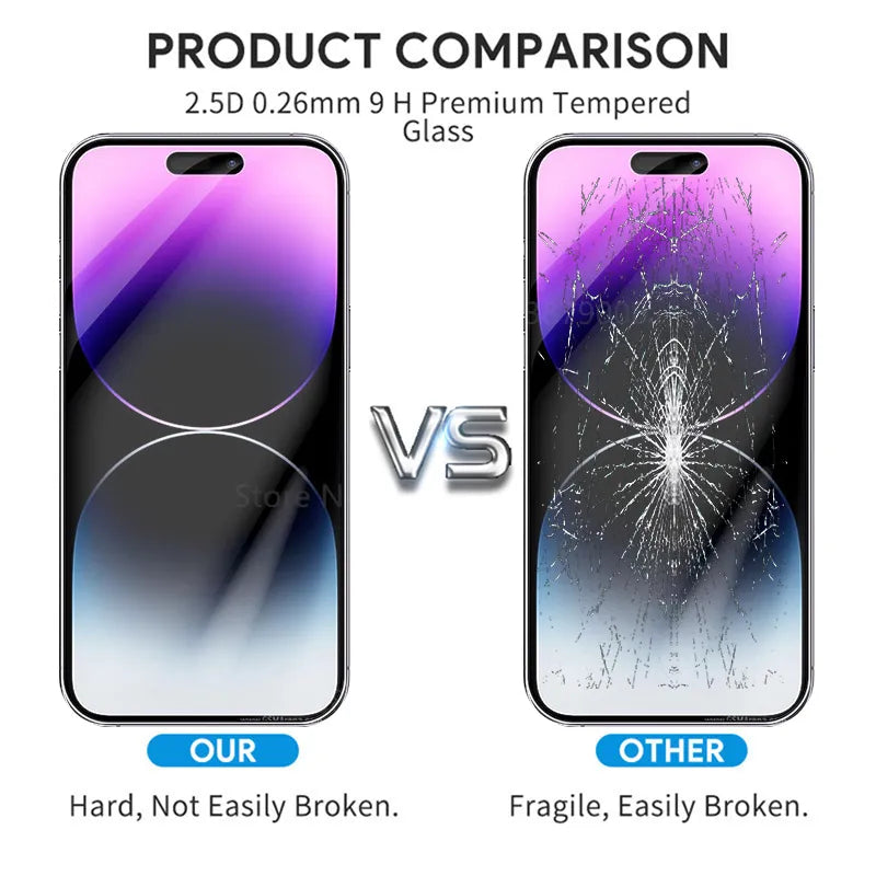 4PCS 9H Protective Tempered Glass For iPhone 15 14 Pro Max