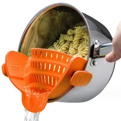 Adjustable Silicone Clip-On Strainer for Pots and Pans